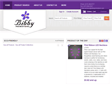 Tablet Screenshot of bibbypromotions.com